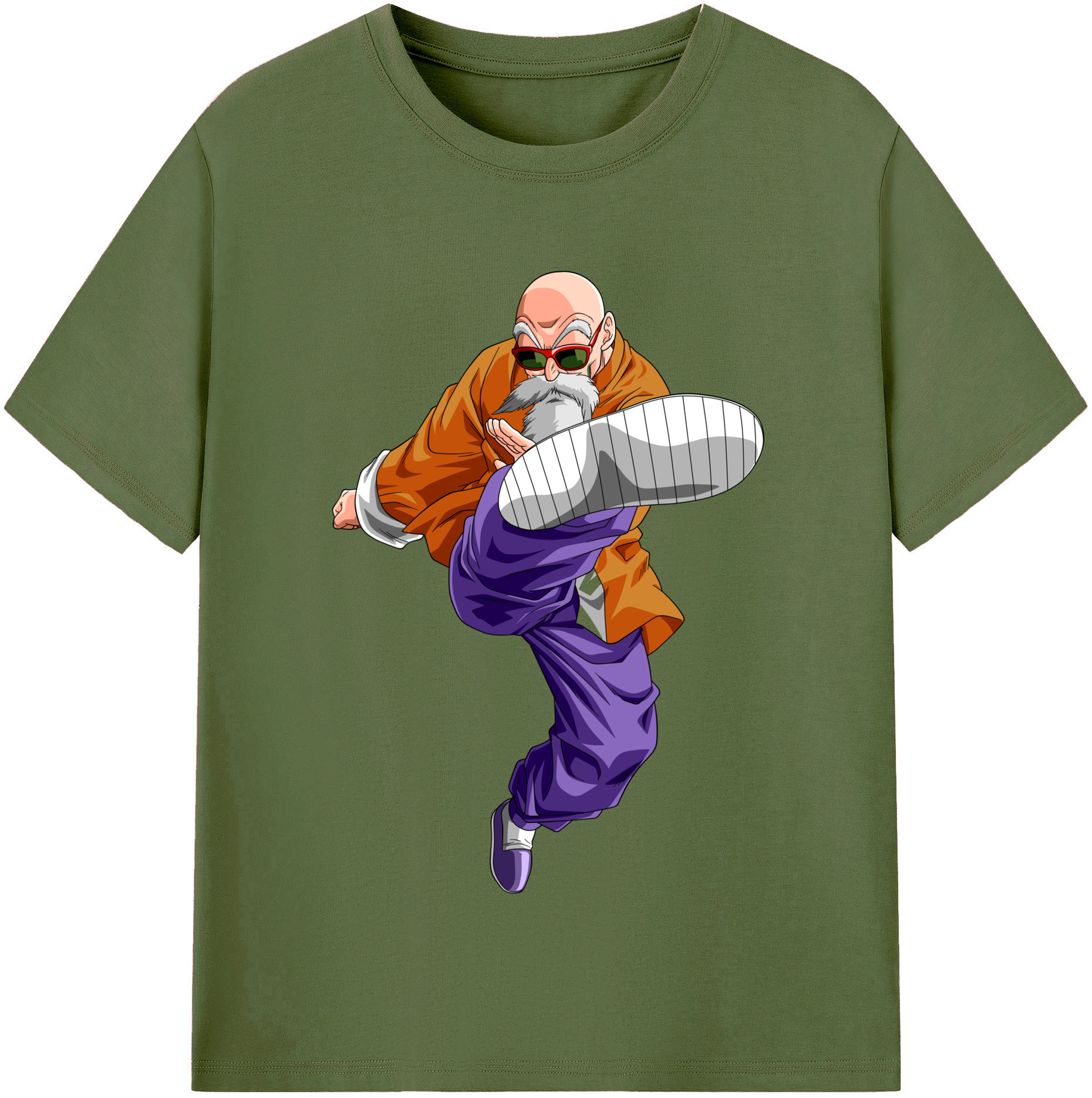 （画像用） ドラゴンボール 亀仙人（かめせんにん） DRAGON BALL Master Roshi Kame Sennin 綿100％半袖Tシャツ（フロントプリント）